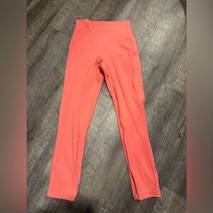 Lululemon Coral High-Waisted Leggings